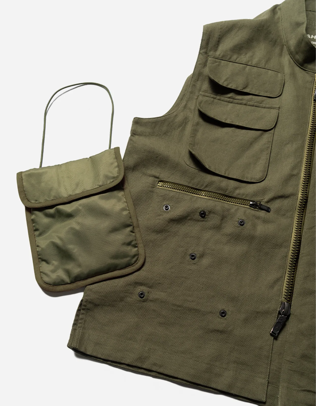 5201 Hemp Utility Vest Olive OG-107F