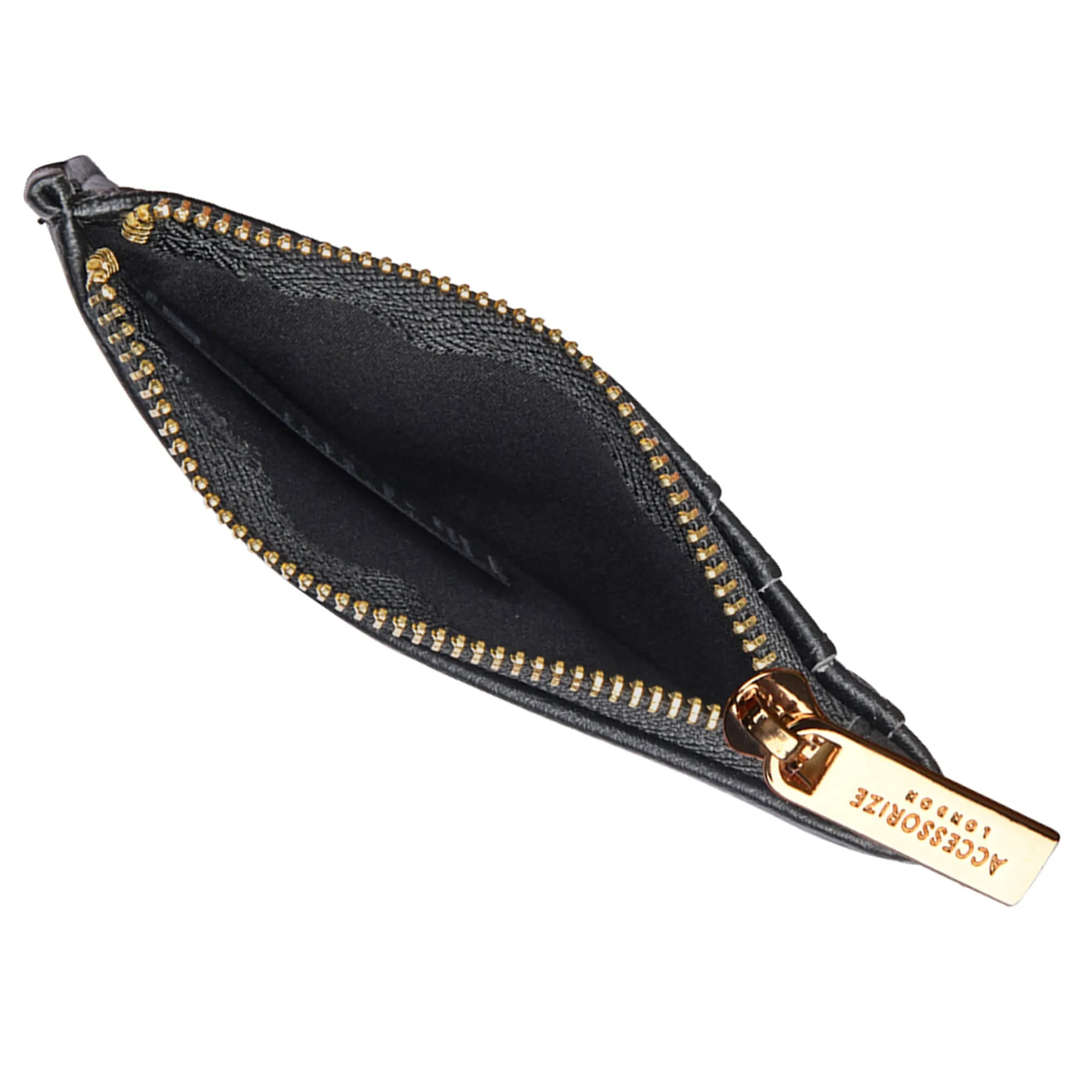 Accessorize London Women's Black
 Embroidered Cardholder