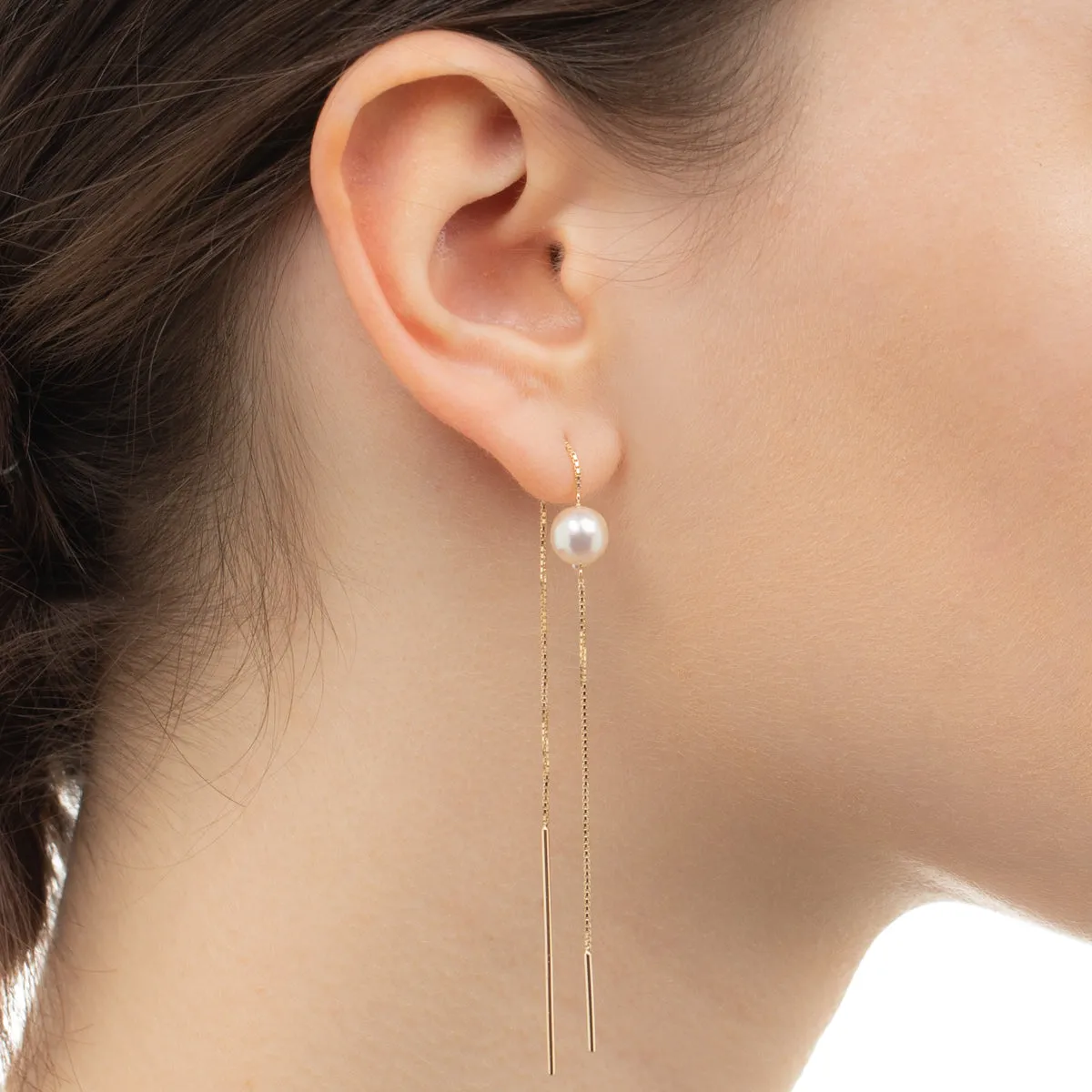 Akoya Pearl Chain Earring