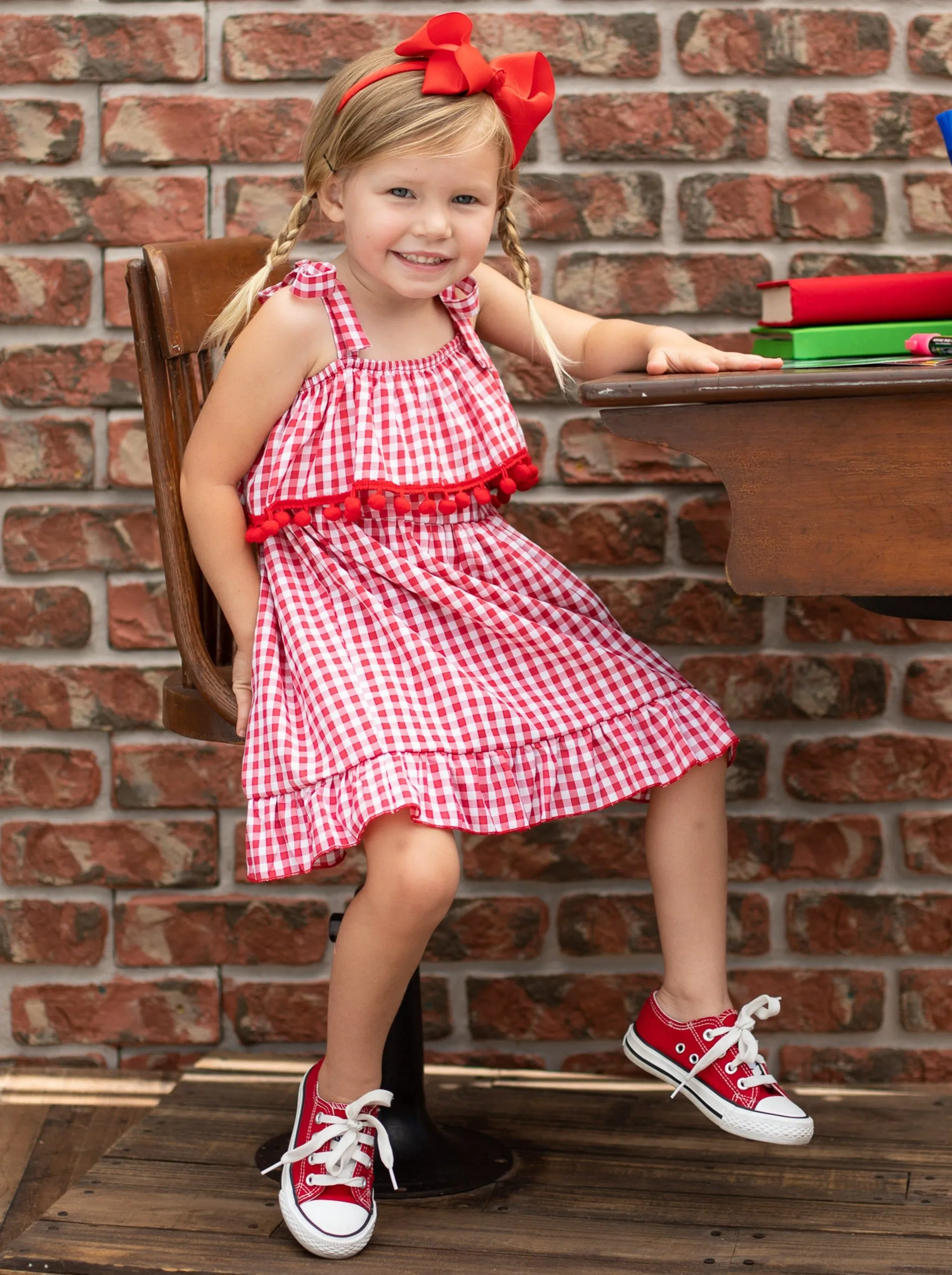 Apple of My Eye Plaid Sundress