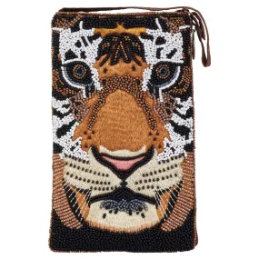 Beaded Bengal Tiger Face Essential Crossbody Bag