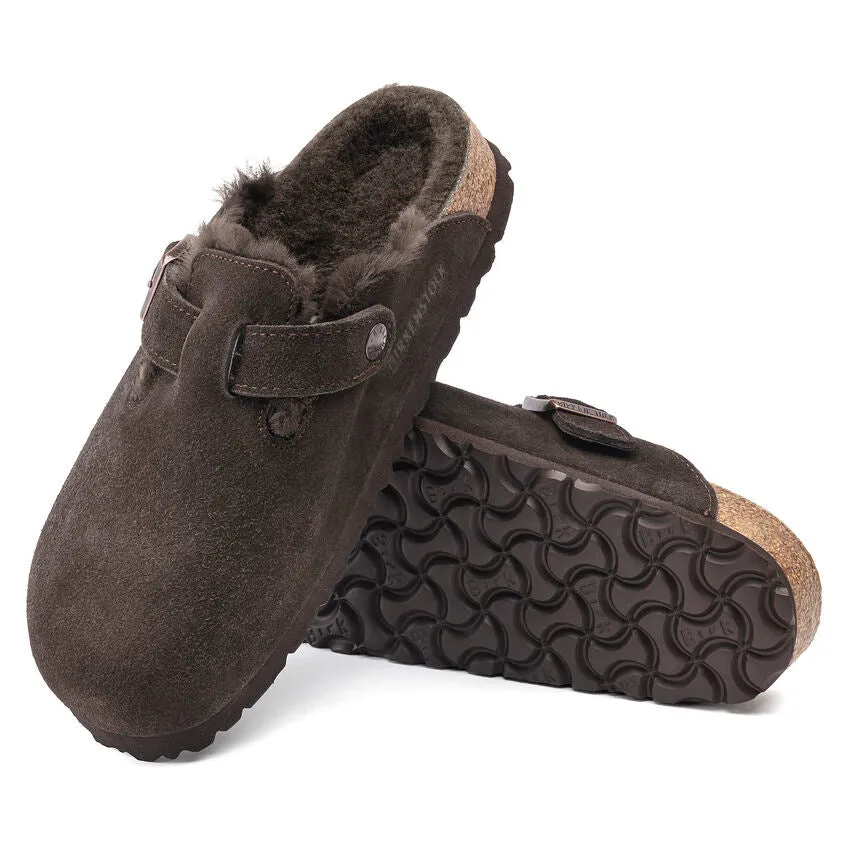 Birkenstock Boston Shearling - Mocha Suede