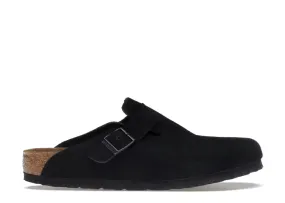 Birkenstock Boston Soft Footbed Suede Black