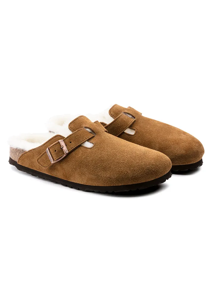 Birkenstock Boston Suede Shearling 1001141 Mink