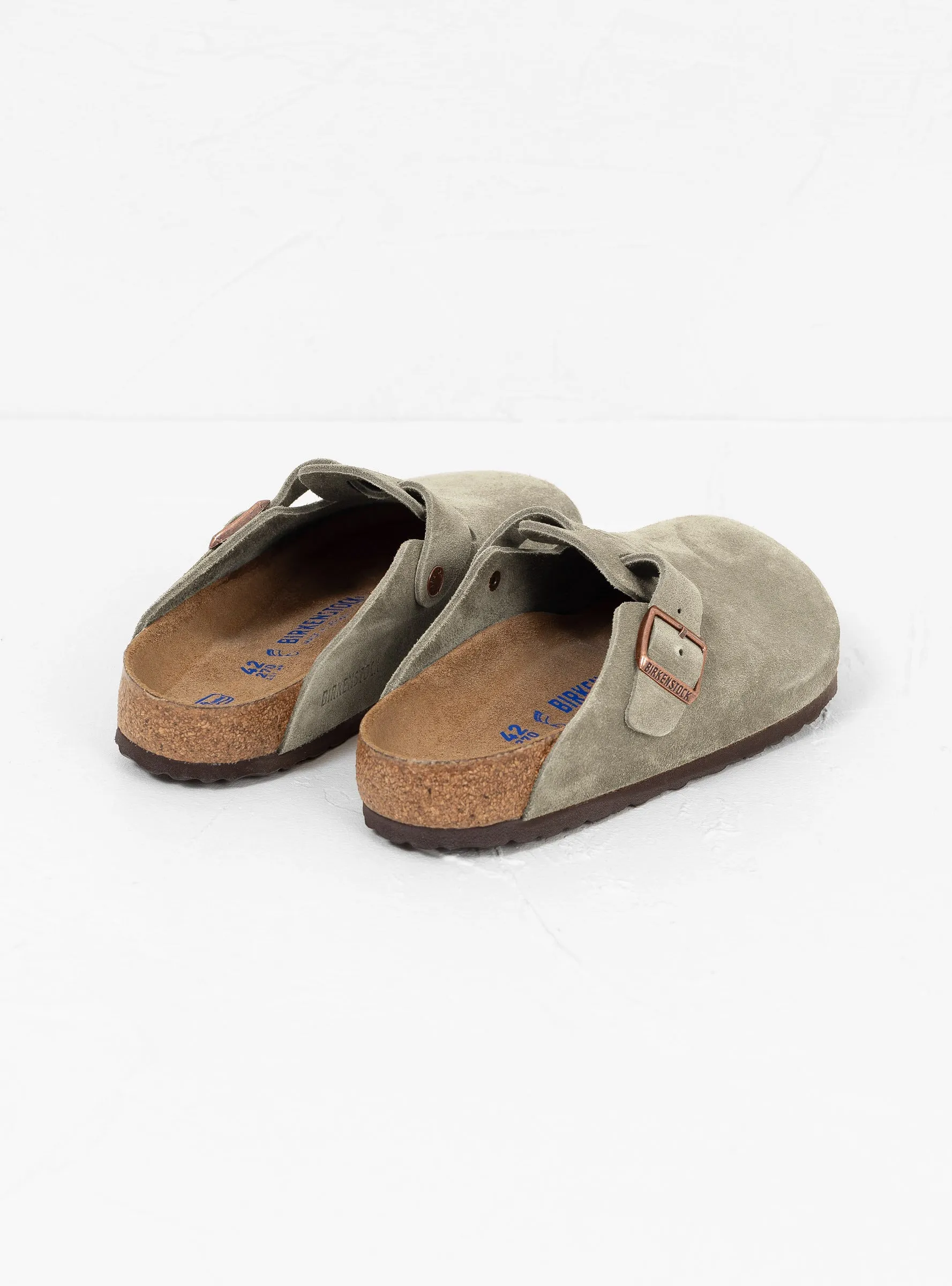 Boston SFB Suede Clogs Taupe