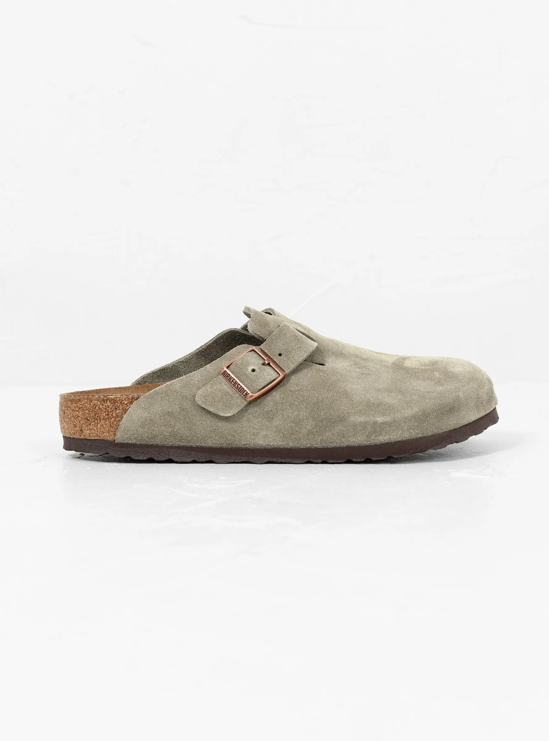 Boston SFB Suede Clogs Taupe