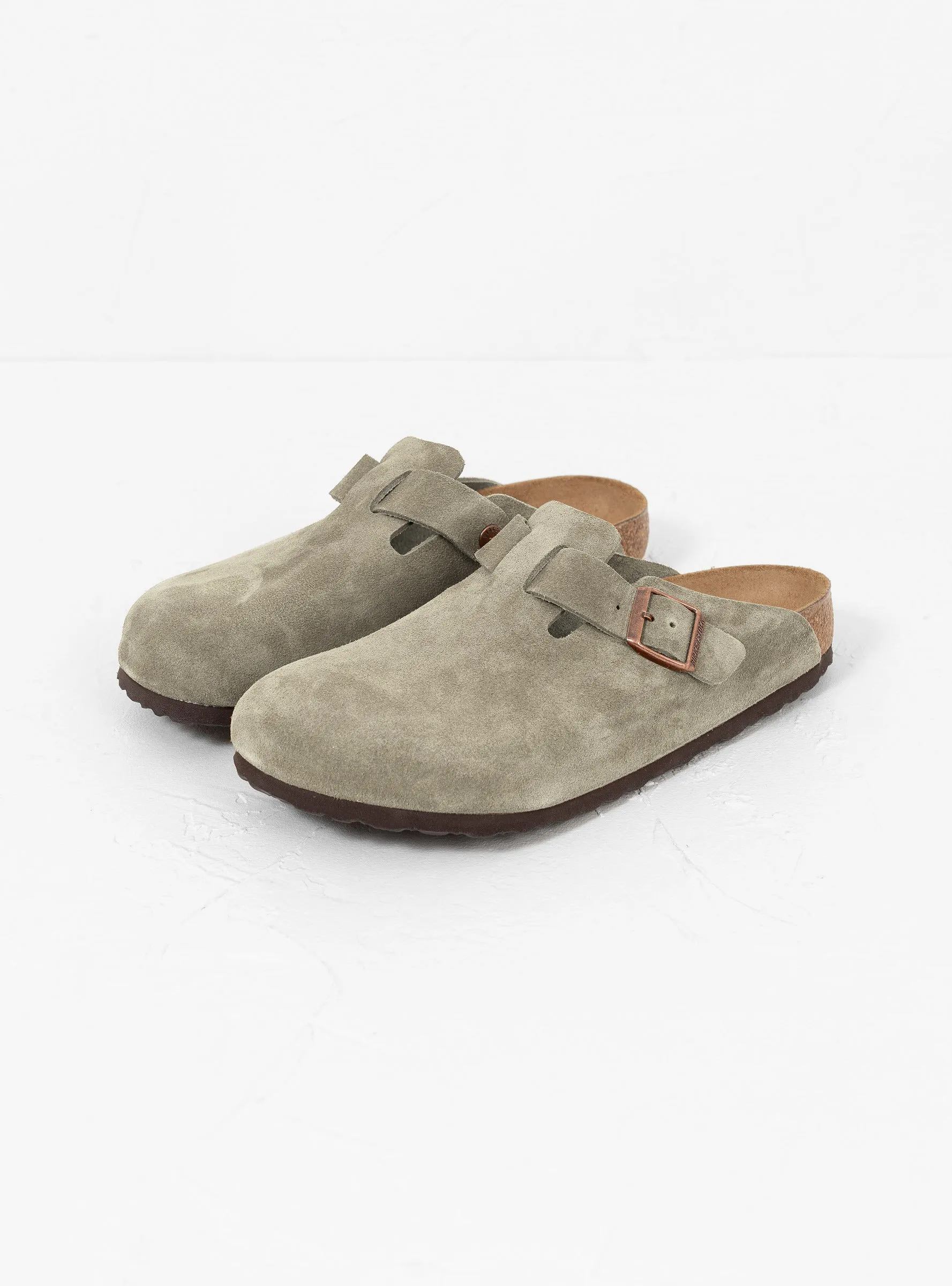 Boston SFB Suede Clogs Taupe