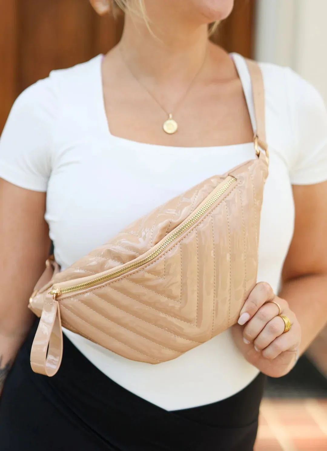 Charlotte quilted belt bag