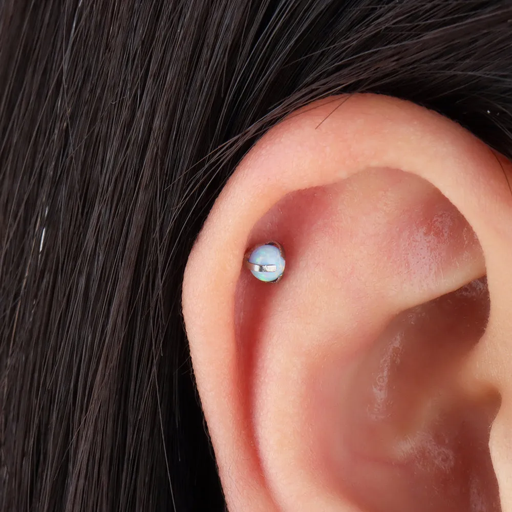 Charming Opal Ball Stud