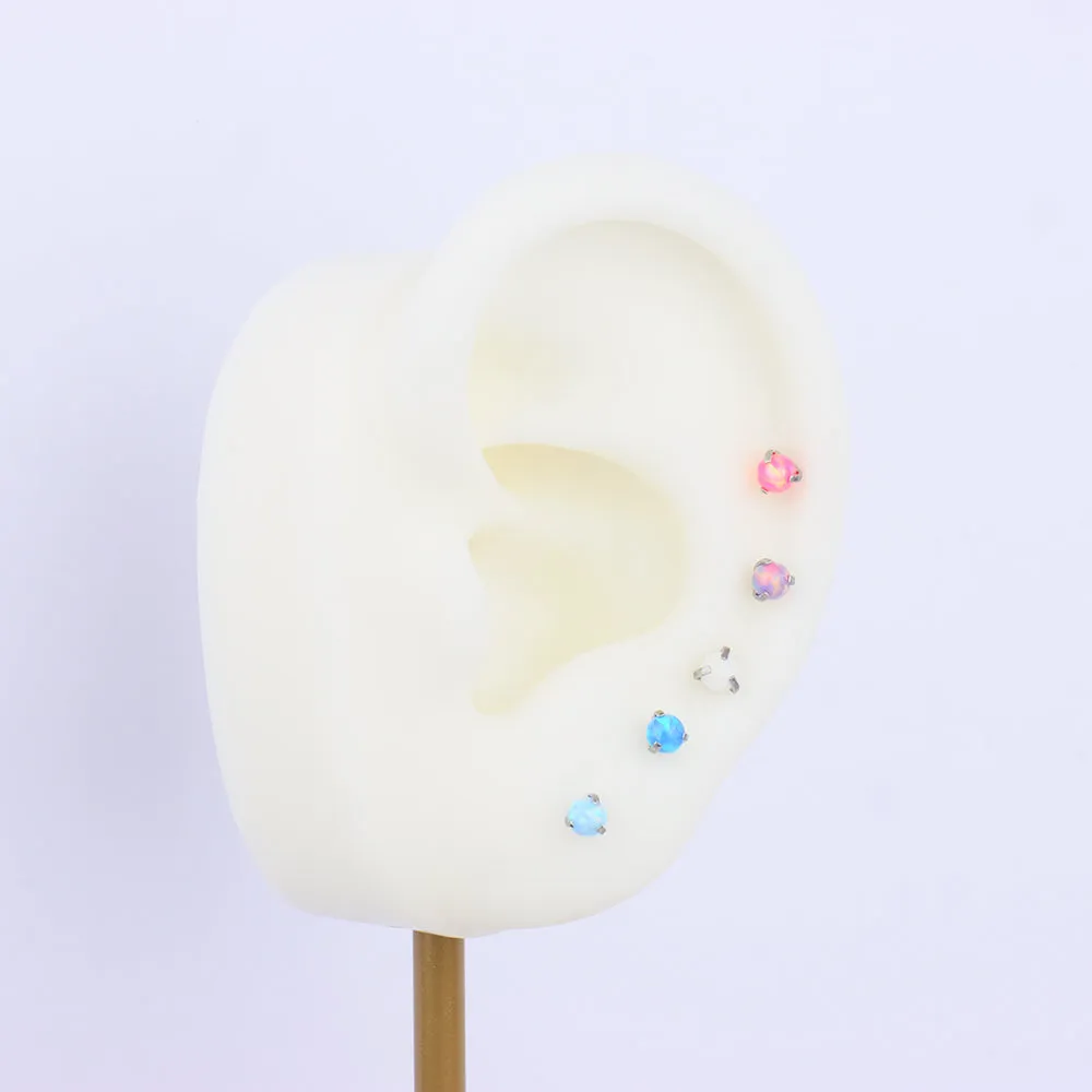 Charming Opal Ball Stud