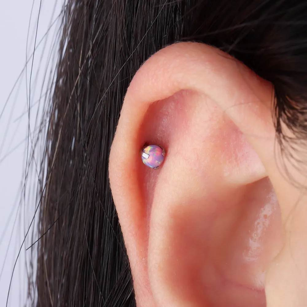 Charming Opal Ball Stud