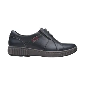 Clarks Women's Magnolia Zip Shoe - Black Leather