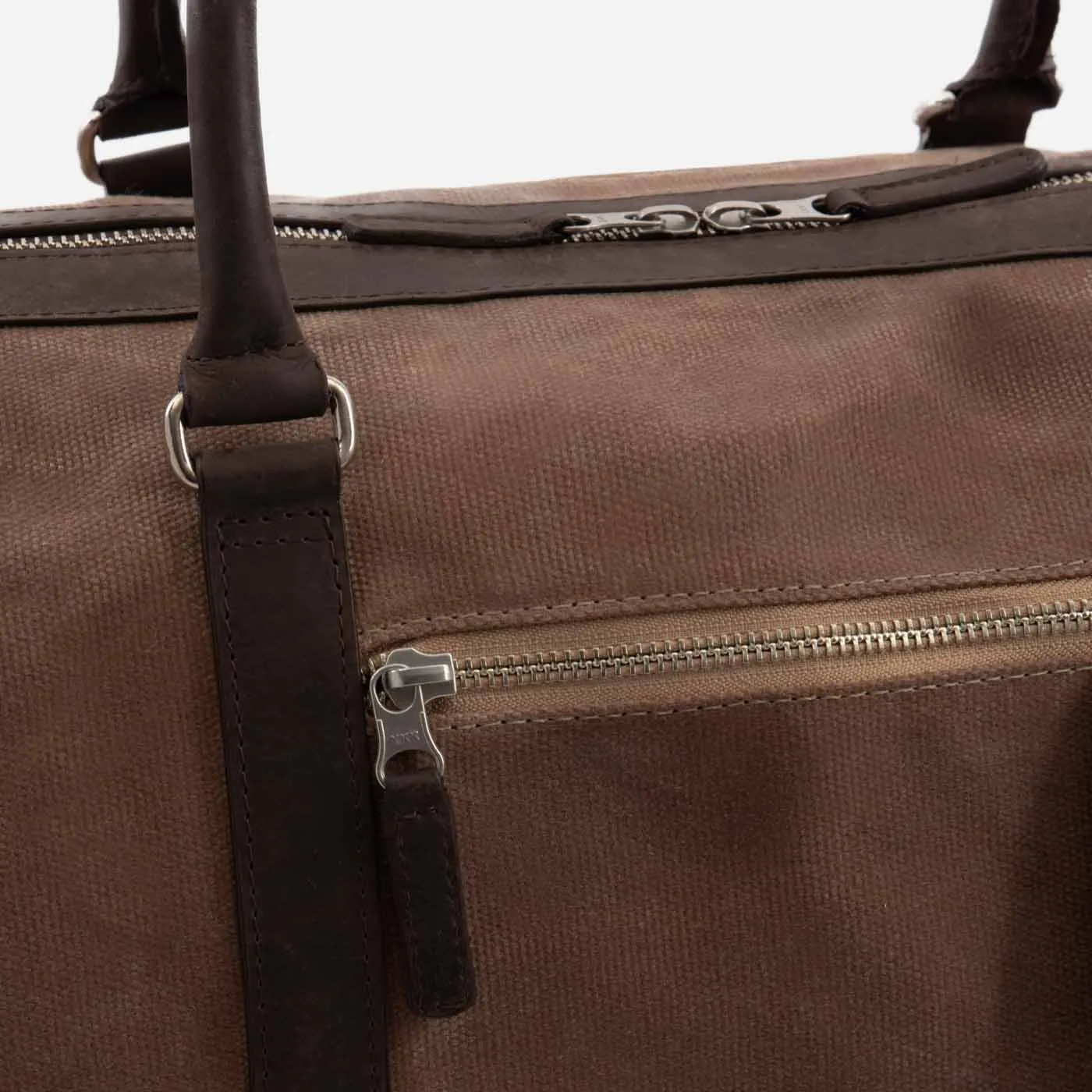 Davis Weekender Bag - Waxed Canvas and Pull-Up Leather - Men's