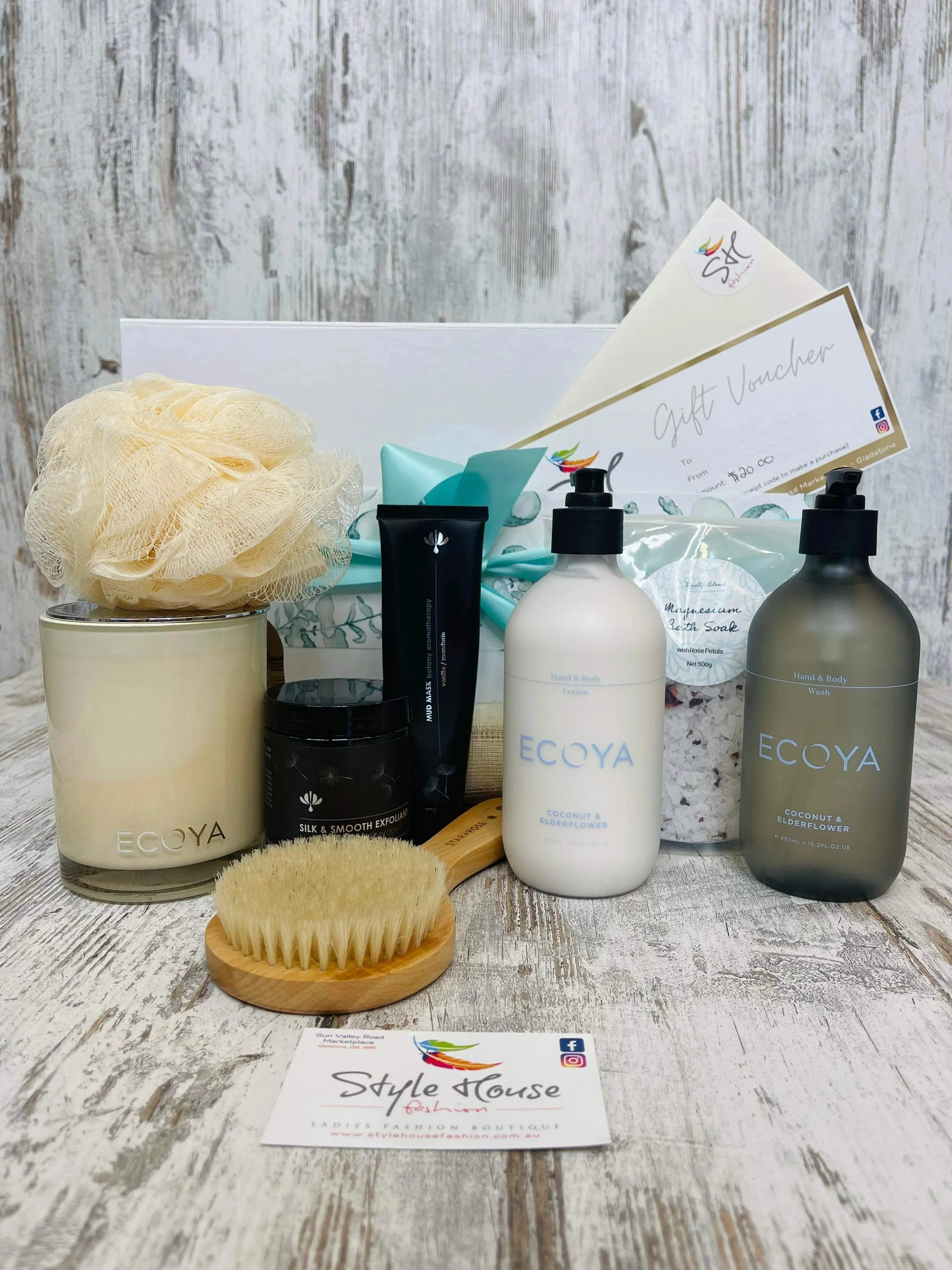 Ecoya Deluxe 'Pamper You' Gift Box - Coconut & Elderflower