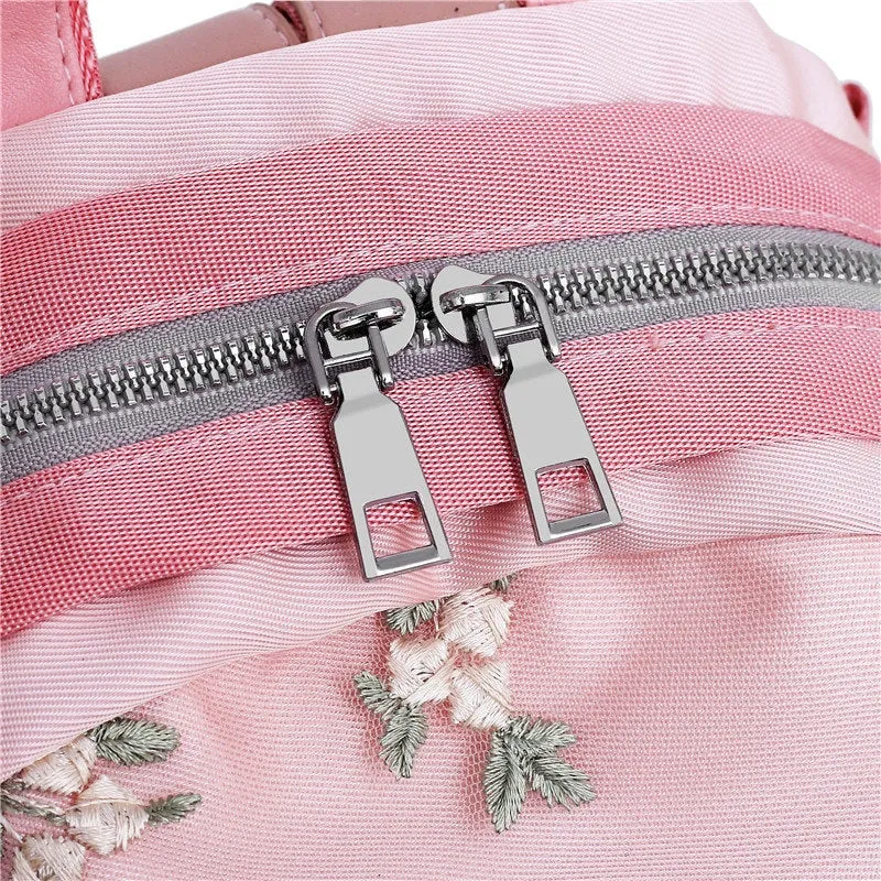 Exquisite Embroidery Multifunction Oxford School Bag