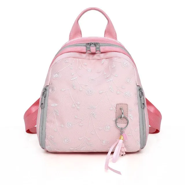 Exquisite Embroidery Multifunction Oxford School Bag