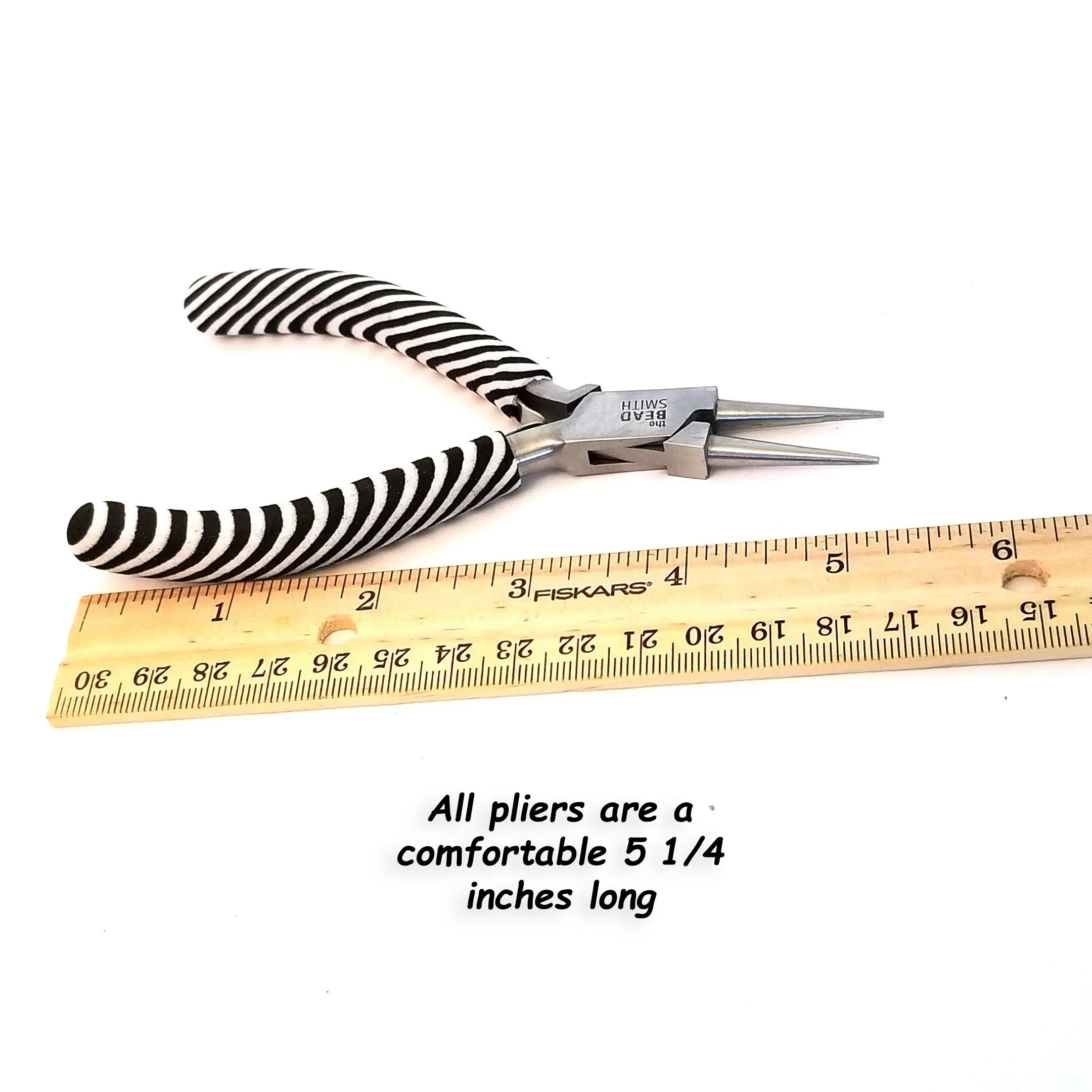 Flat Nose Pliers, Zebra Tools, Black and White, PLZ6 13