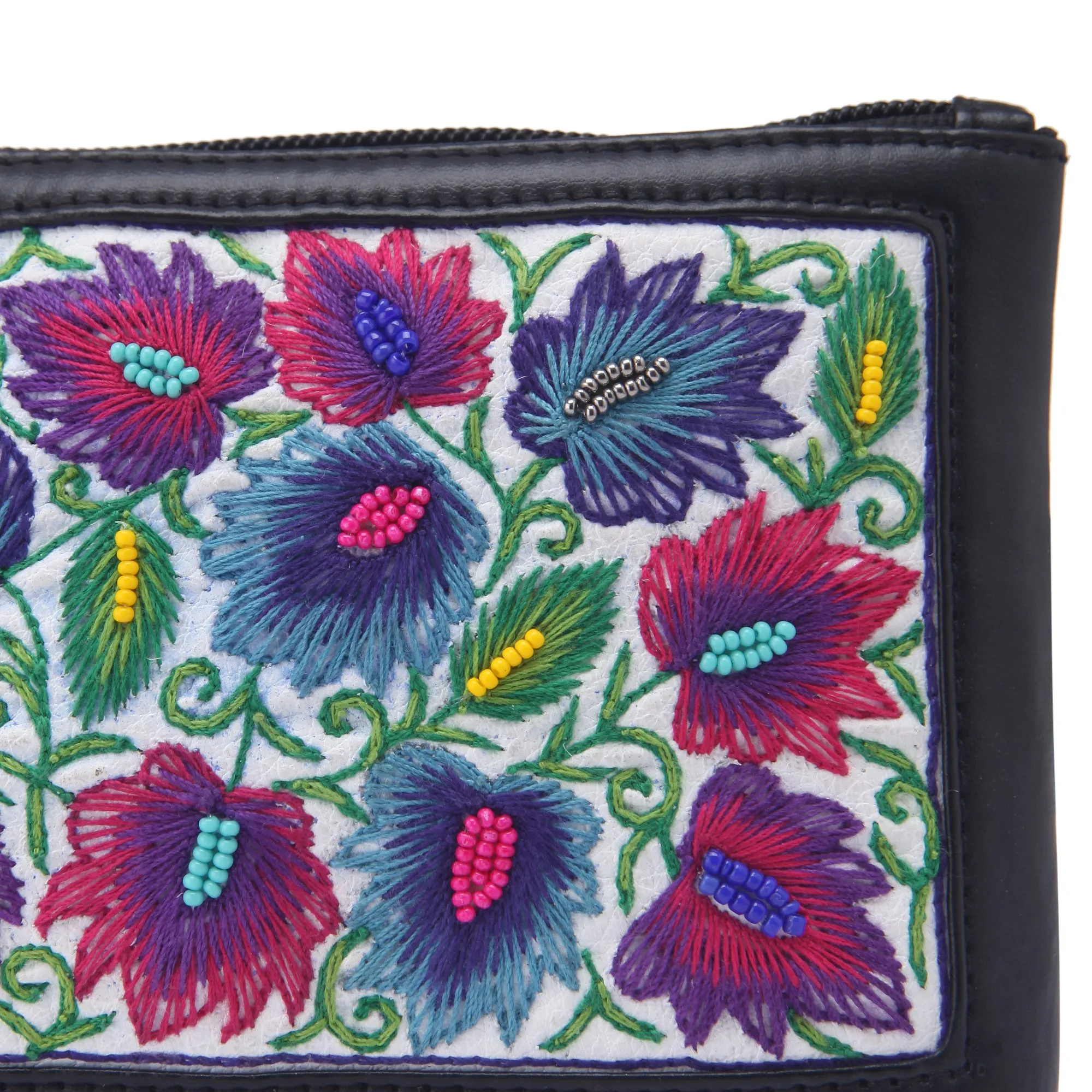 Flower hand Embroidery waist belt bag for women