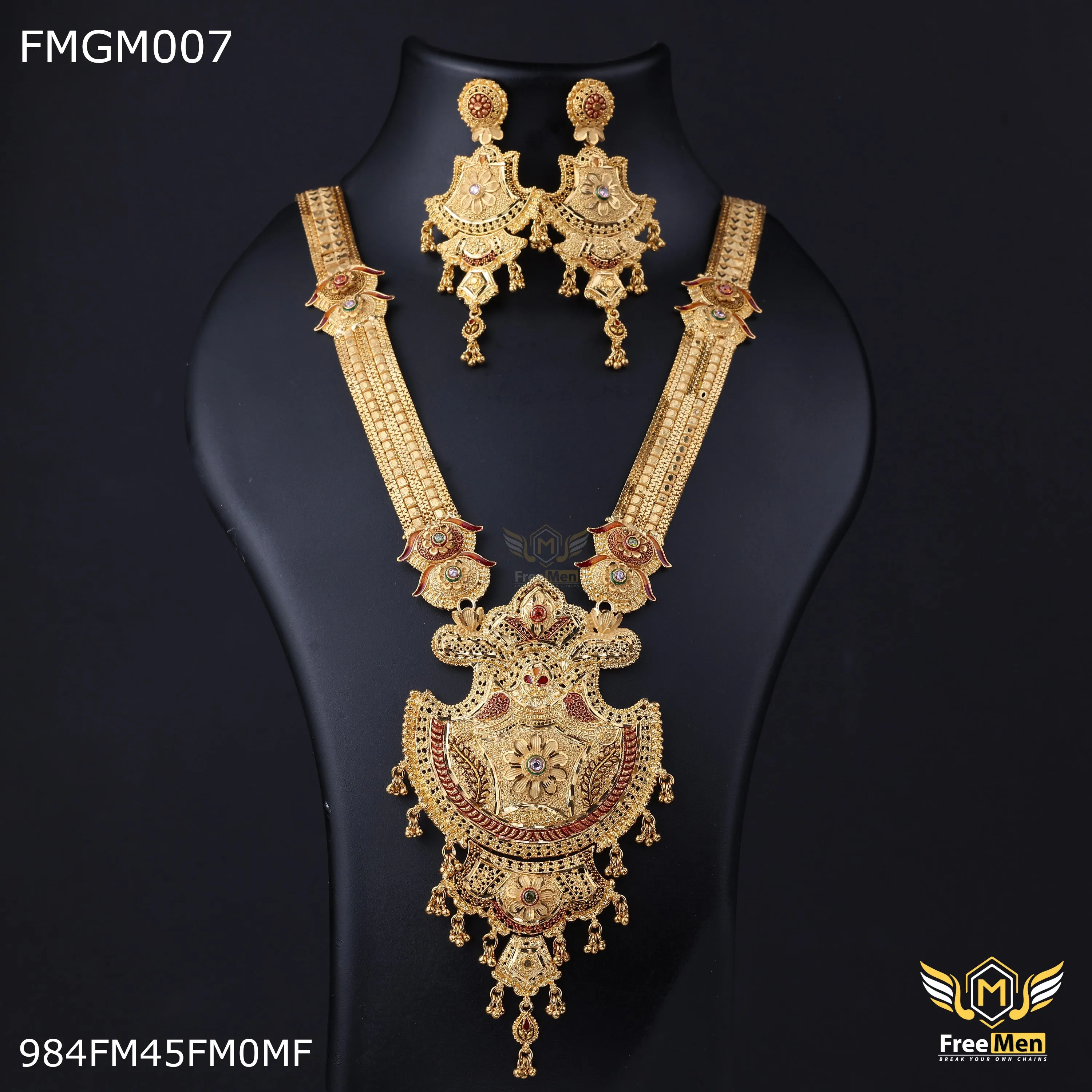 Freemen 1GM new kalkatti hay Haar with earring for women- FWGC007