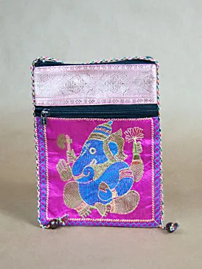 Glossy Cotton Ganesha Side Bag