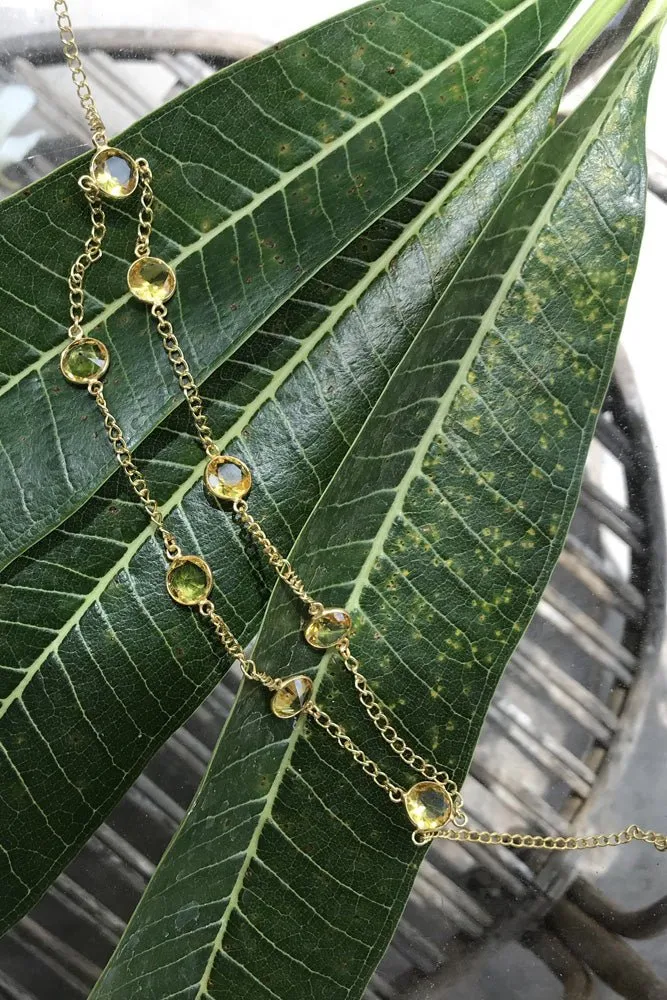 Gold Round Crystal Chain