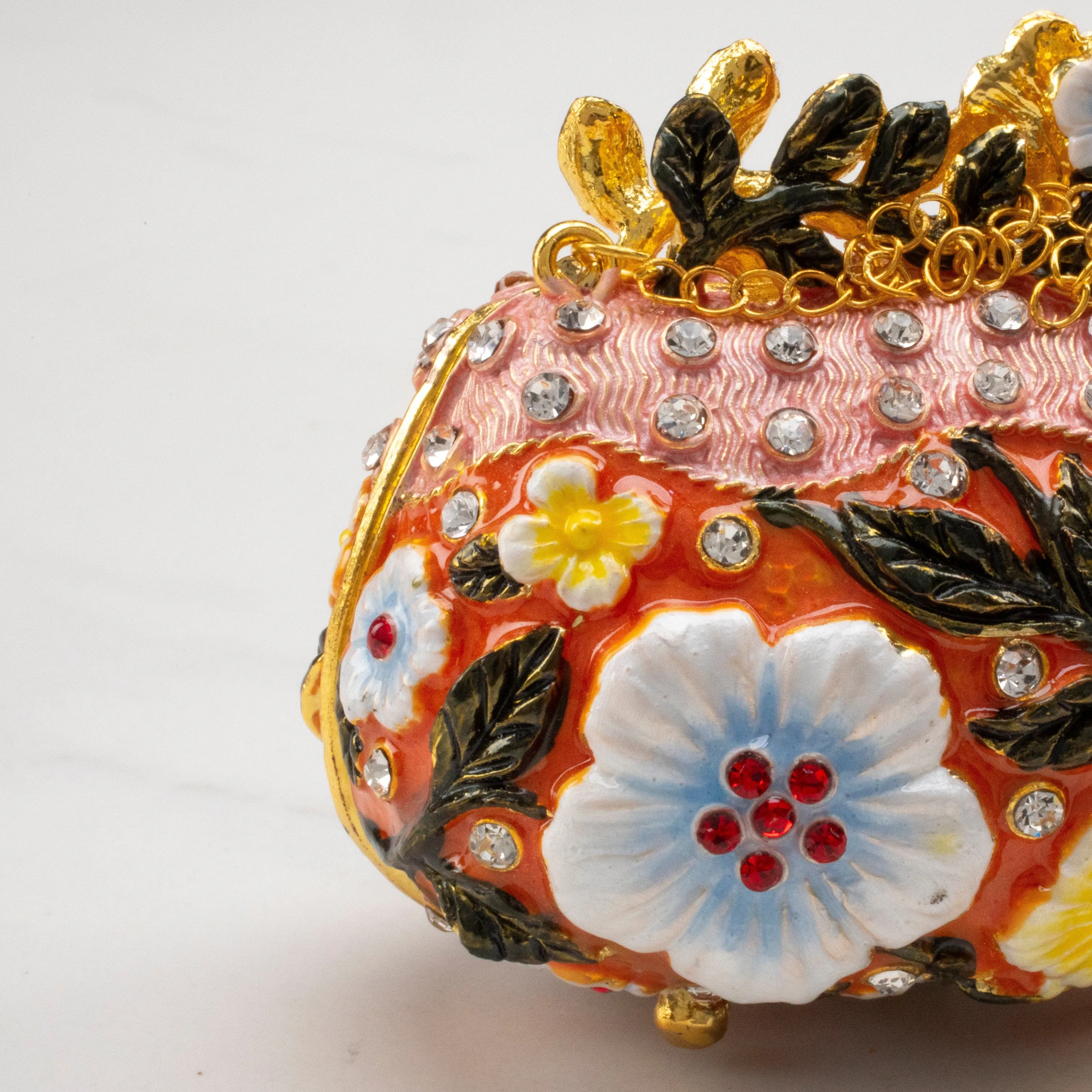 Handbag Figurine Keepsake Box made with Crystals