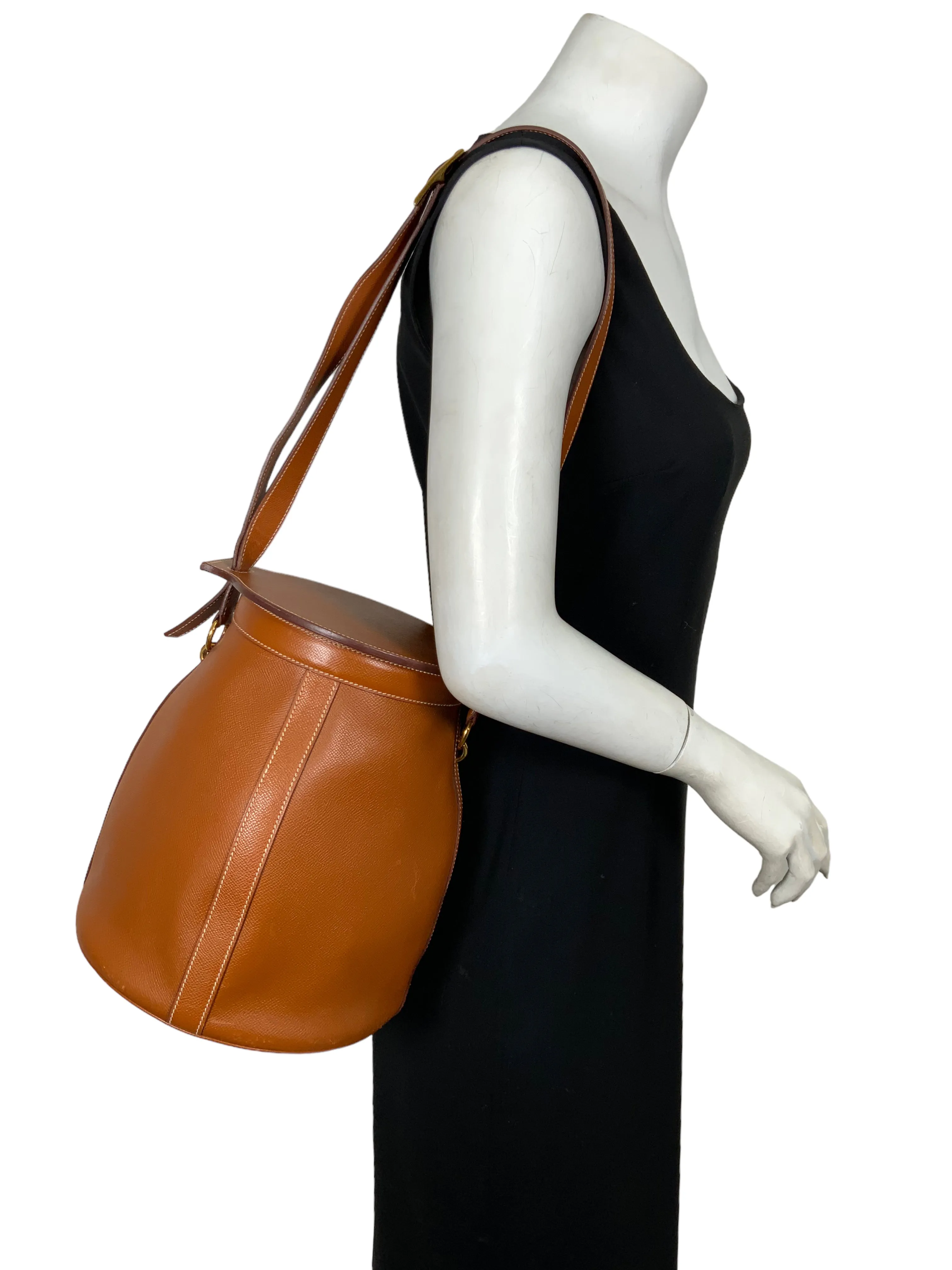 HERMES Epsom Leather Bucket Farming Bag