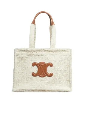 LARGE CABAS THAIS BAG IN CAMEL TRIOMPHE FABRIC