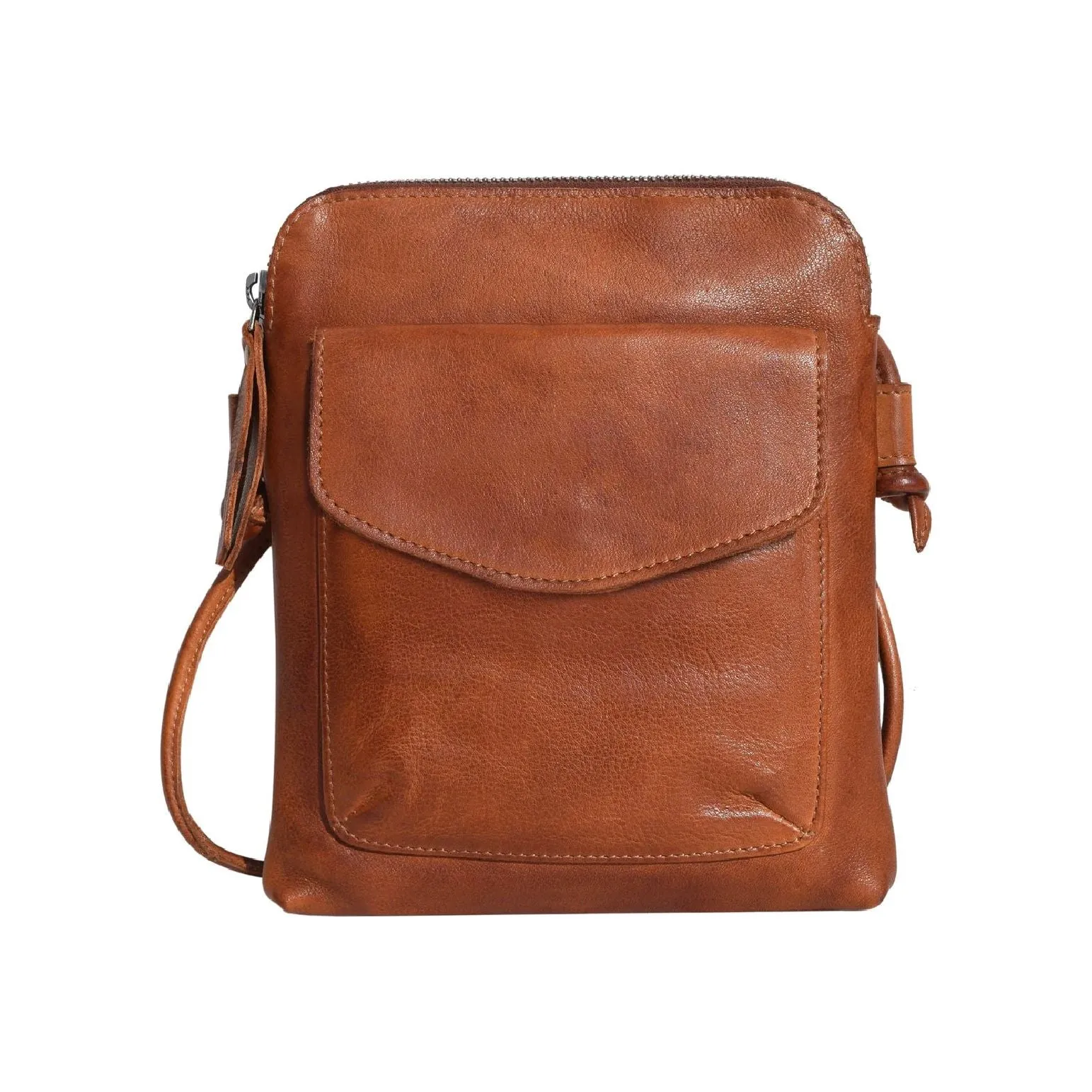 Latico Cognac Ezra  Leather Crossbody Handbag