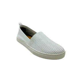 Lila White Leather Slip on