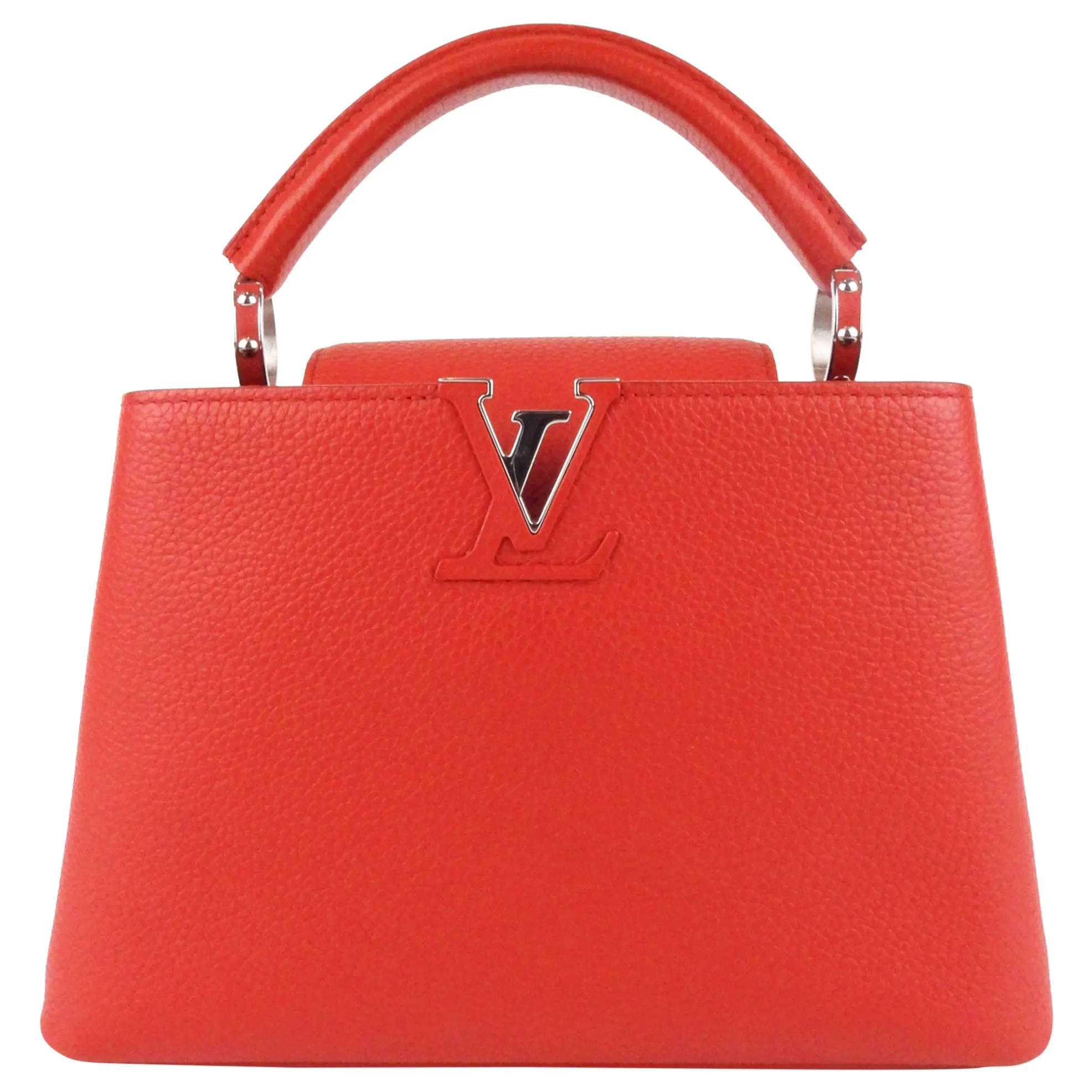 Louis Vuitton Red Taurillon Leather Capucines BB