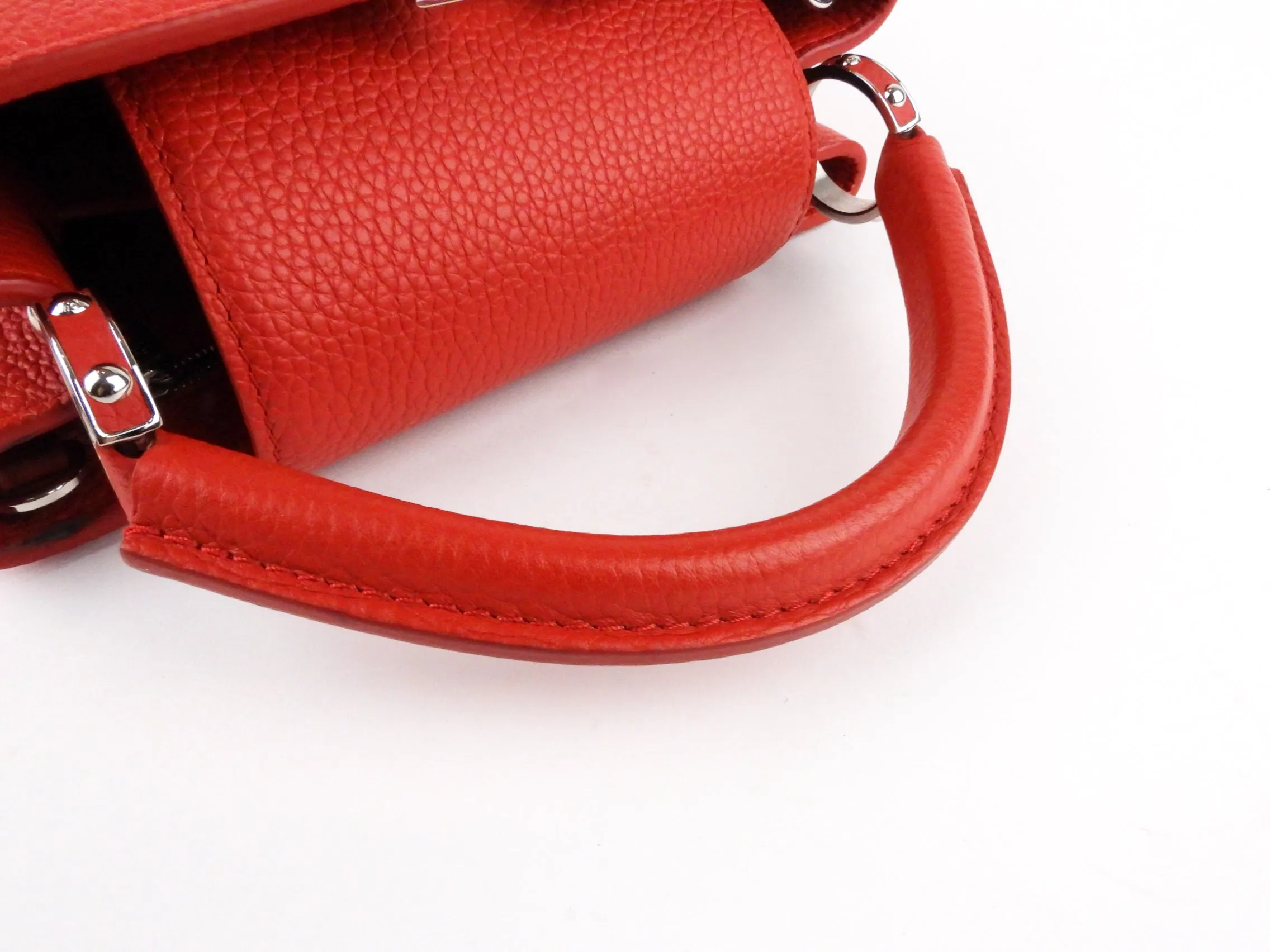 Louis Vuitton Red Taurillon Leather Capucines BB