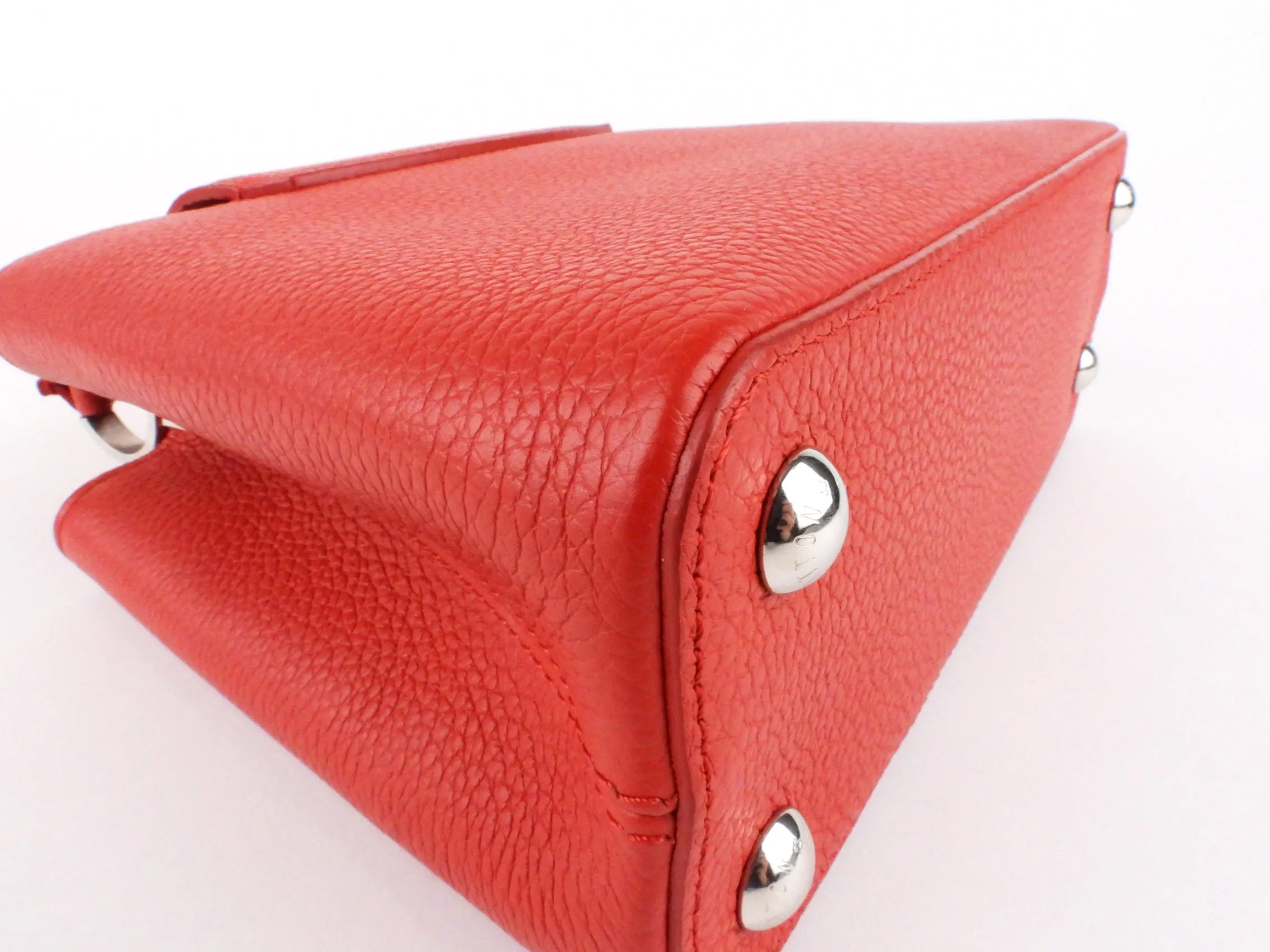 Louis Vuitton Red Taurillon Leather Capucines BB