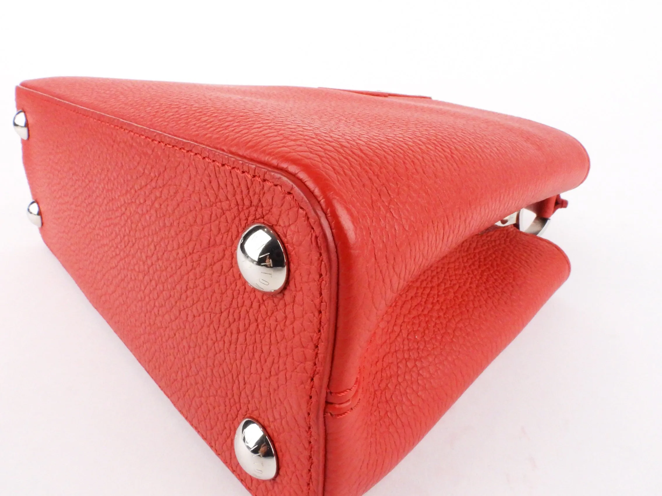 Louis Vuitton Red Taurillon Leather Capucines BB