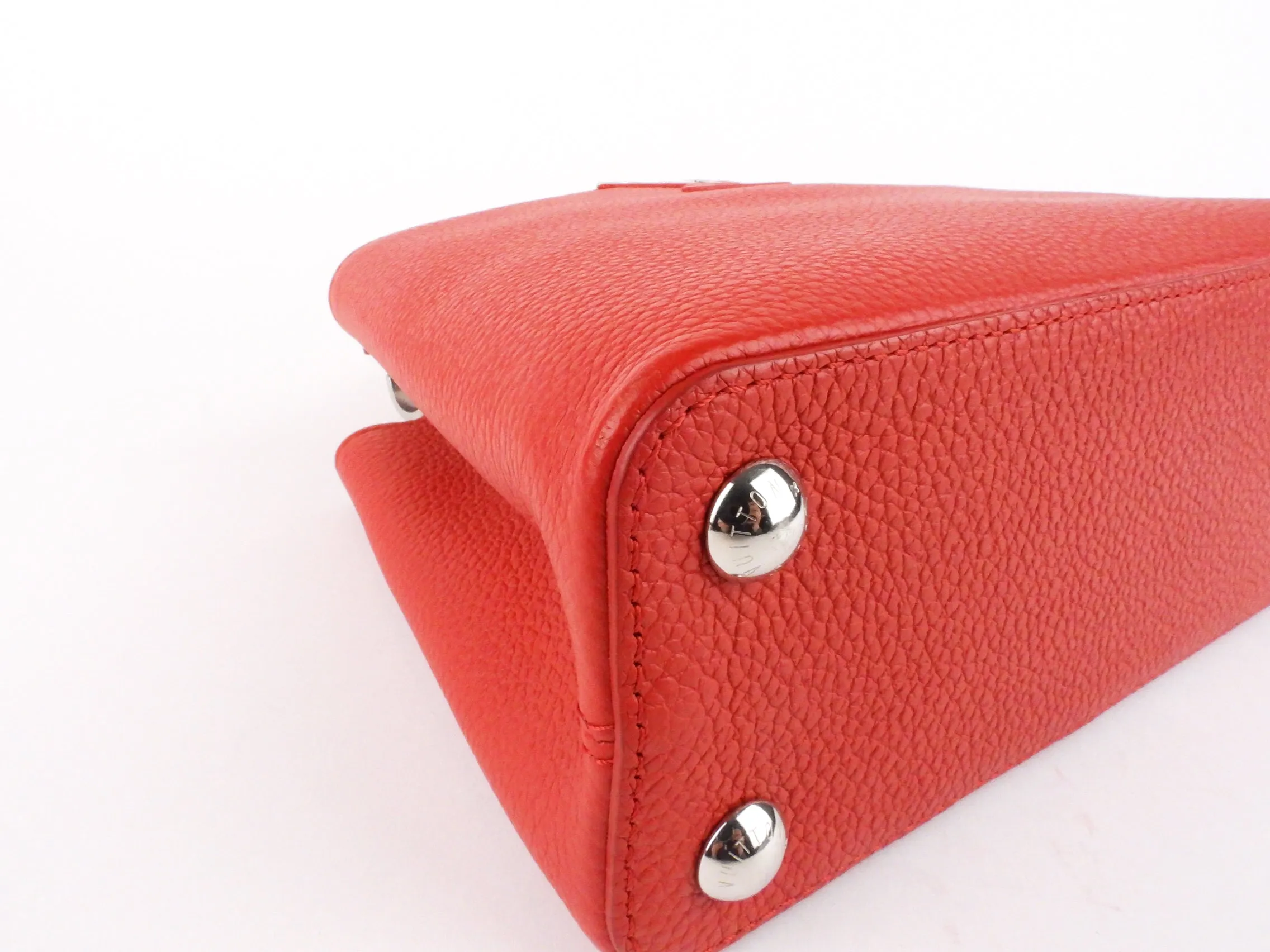 Louis Vuitton Red Taurillon Leather Capucines BB