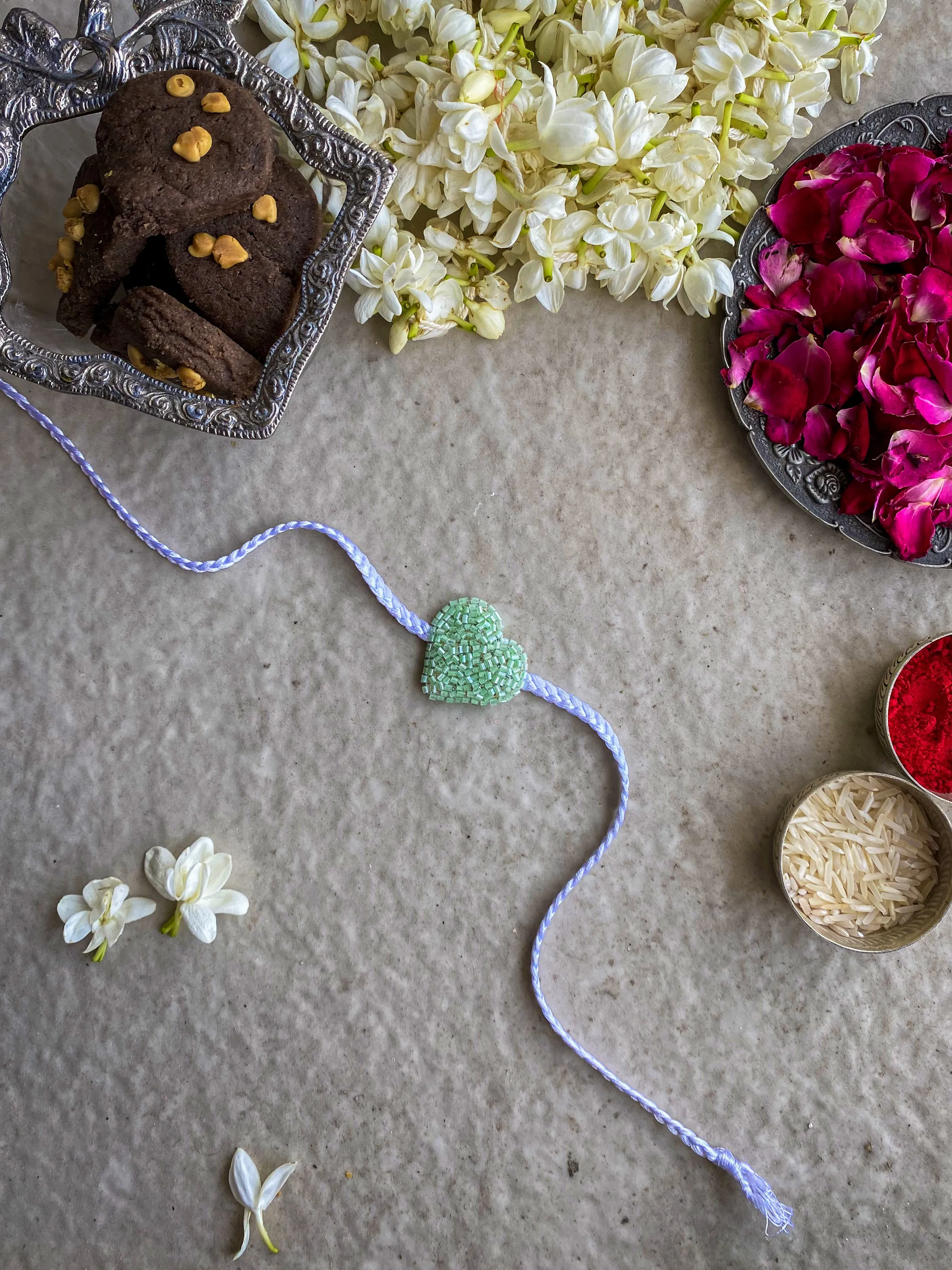 Love Embroidered Rakhi