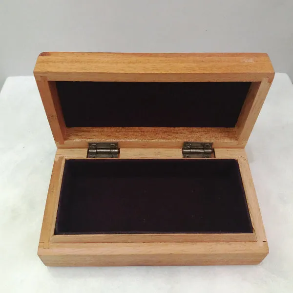 Mahogany with  Carnelian & Black Obsidian Jewelry Box