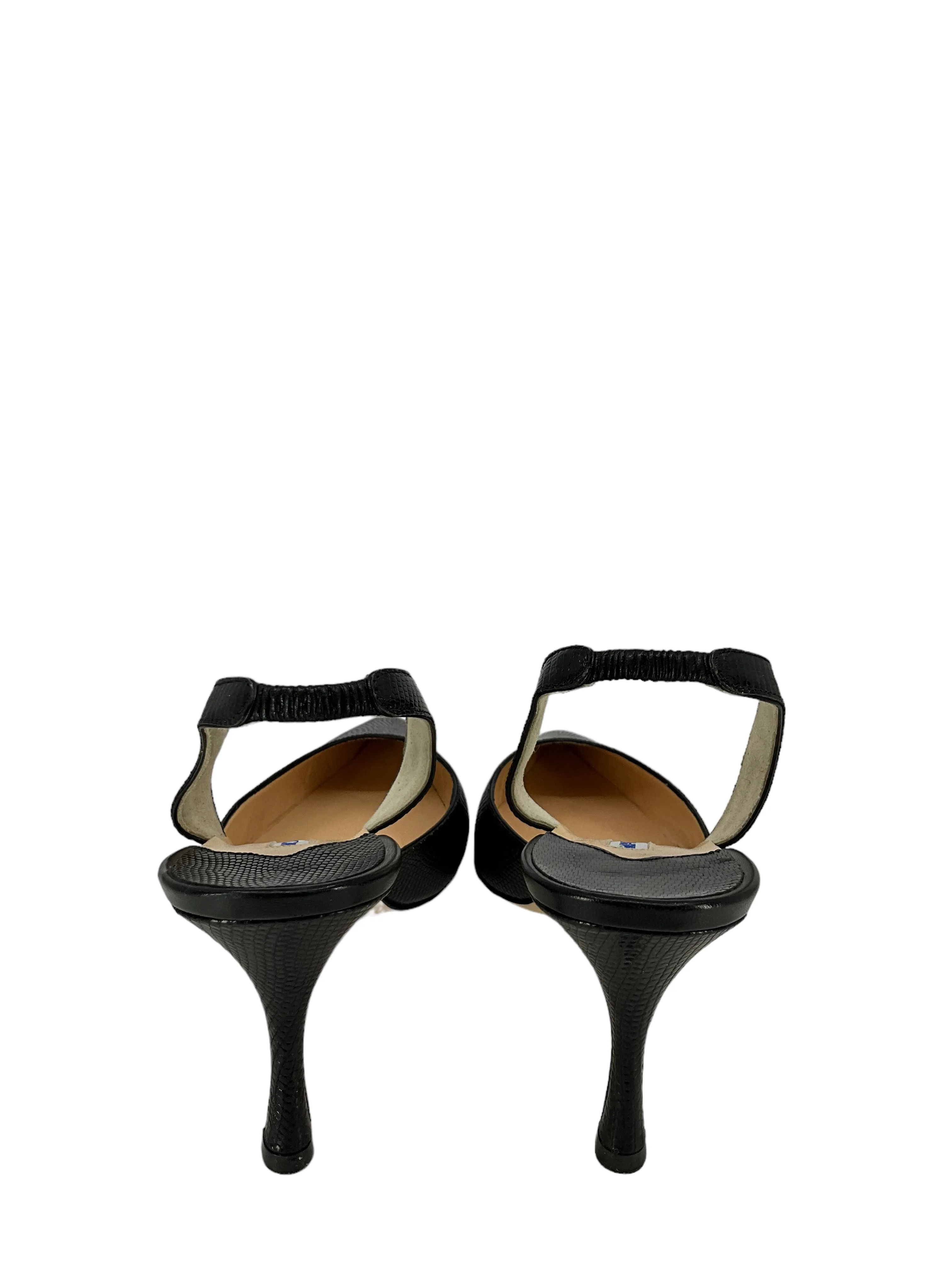 Manolo Bhlanik Lizard Slingback Pumps