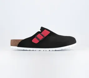 Mens Birkenstock Boston Clogs Black Tomato