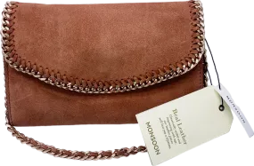 Monsoon Brown Leather Suede Chain Cross-body Bag Tan One Size