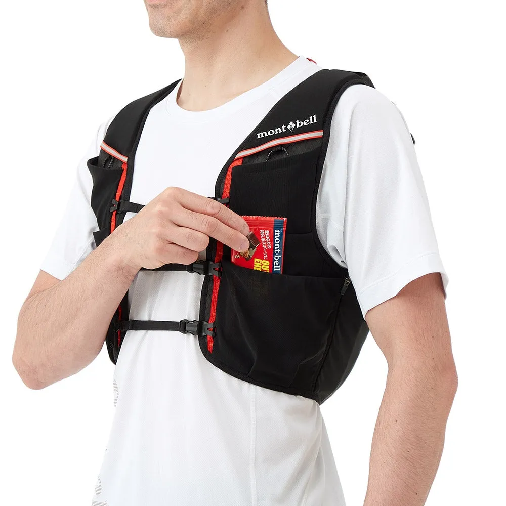 Montbell Backpack Cross Runner Vest Pack 3L Unisex - Black Light Gray