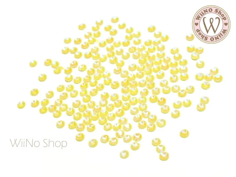 Pastel Yellow Luminous Round Flatback Crystal (ss6-ss20)