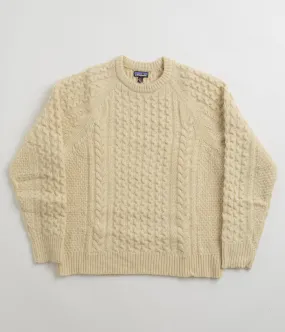 Patagonia Recycled Cable Knit Crewneck Sweatshirt - Natural