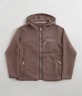 Patagonia Womens Retro Pile Hooded Fleece - Dusky Brown