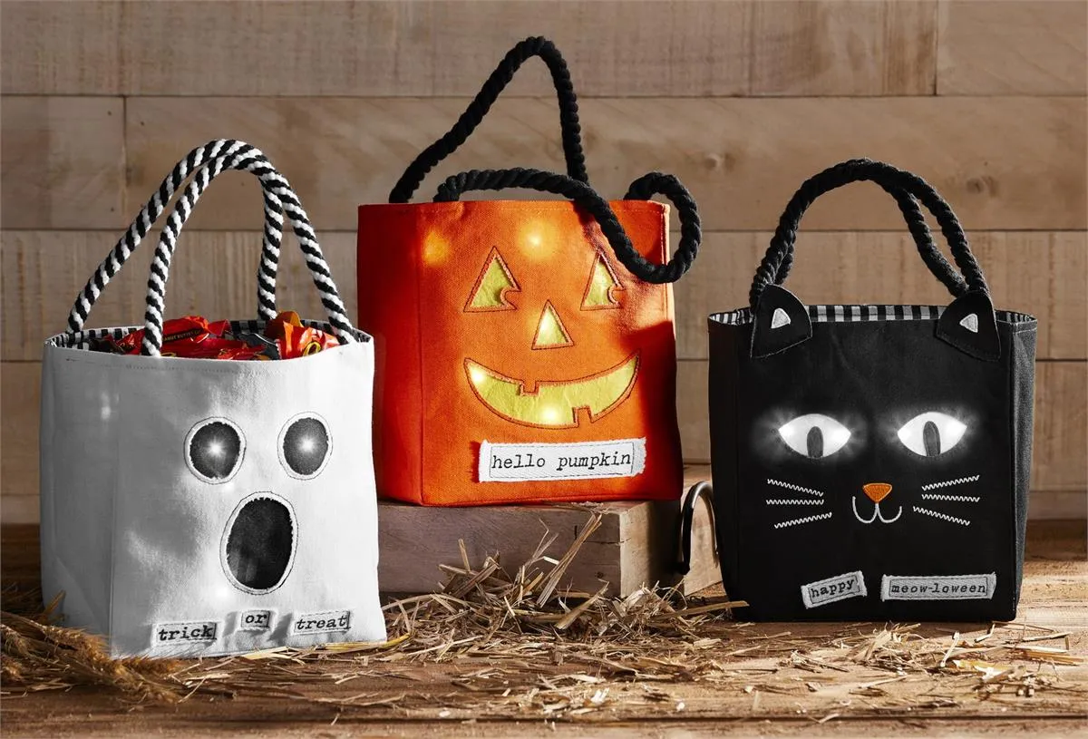 Pumpkin  Light Up Candy Bag