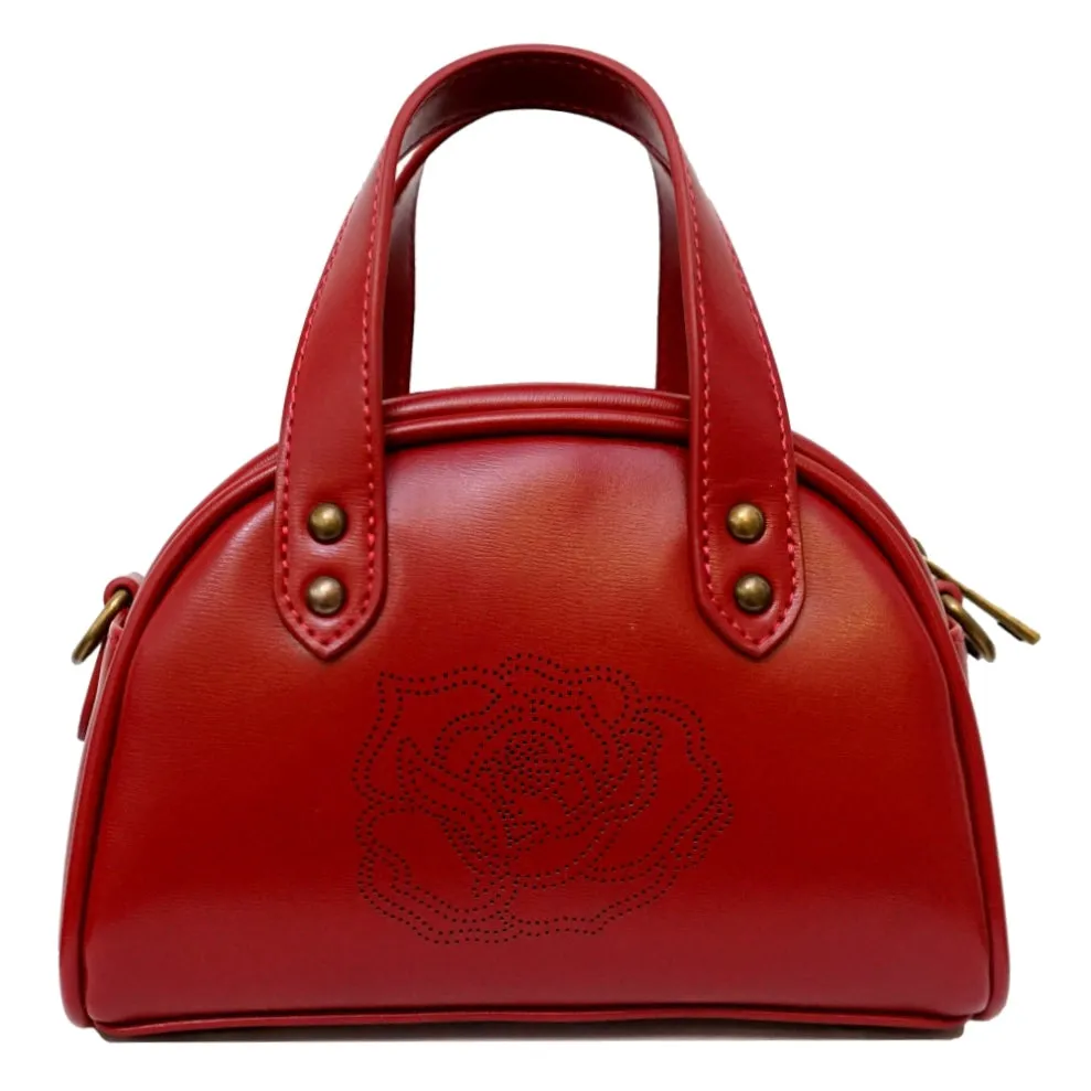 ROSEMAESE ROSEMAESE X FORKICKS ORIGINAL MINI LEATHER BAG-RED