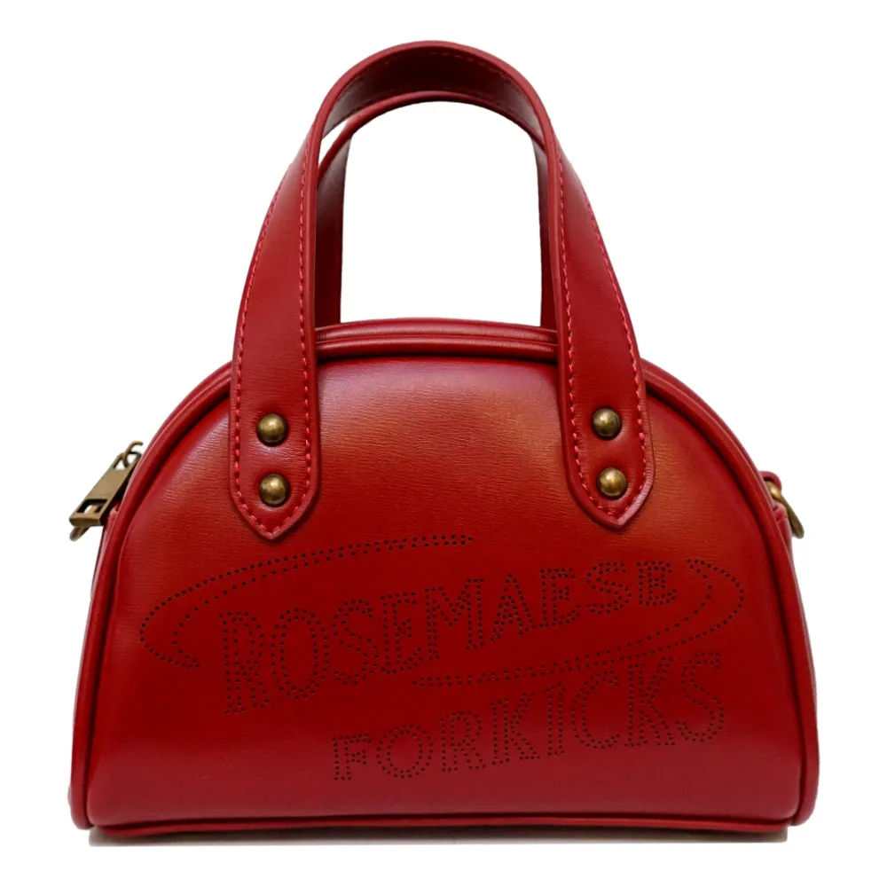 ROSEMAESE ROSEMAESE X FORKICKS ORIGINAL MINI LEATHER BAG-RED