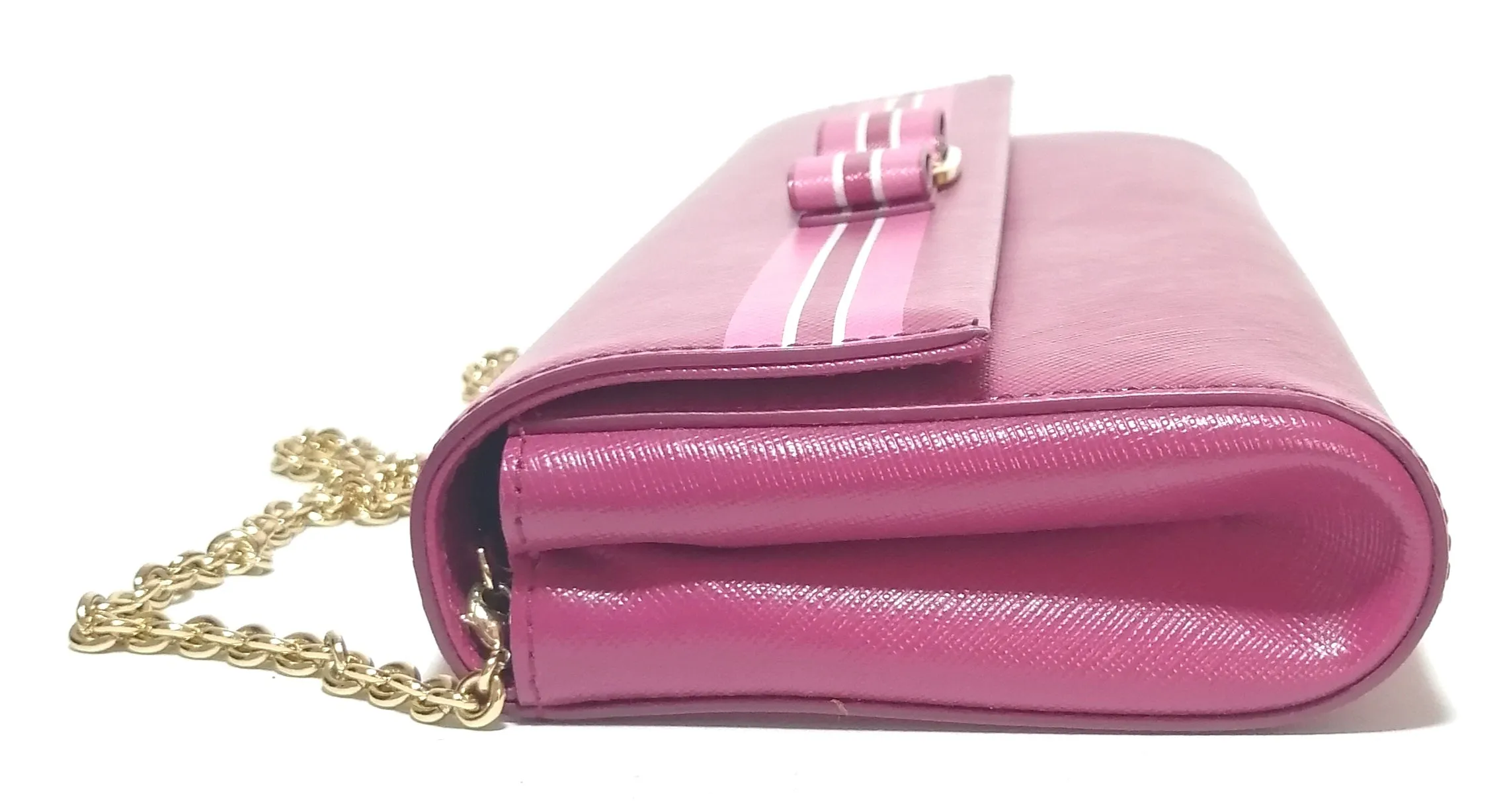 Salvatore Ferragamo Pink Leather Stripes Mini Bag | Gently Used |