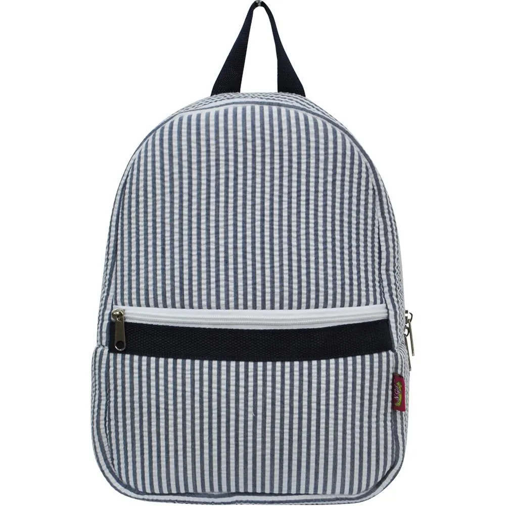 Seersucker Navy NGIL Small Backpack