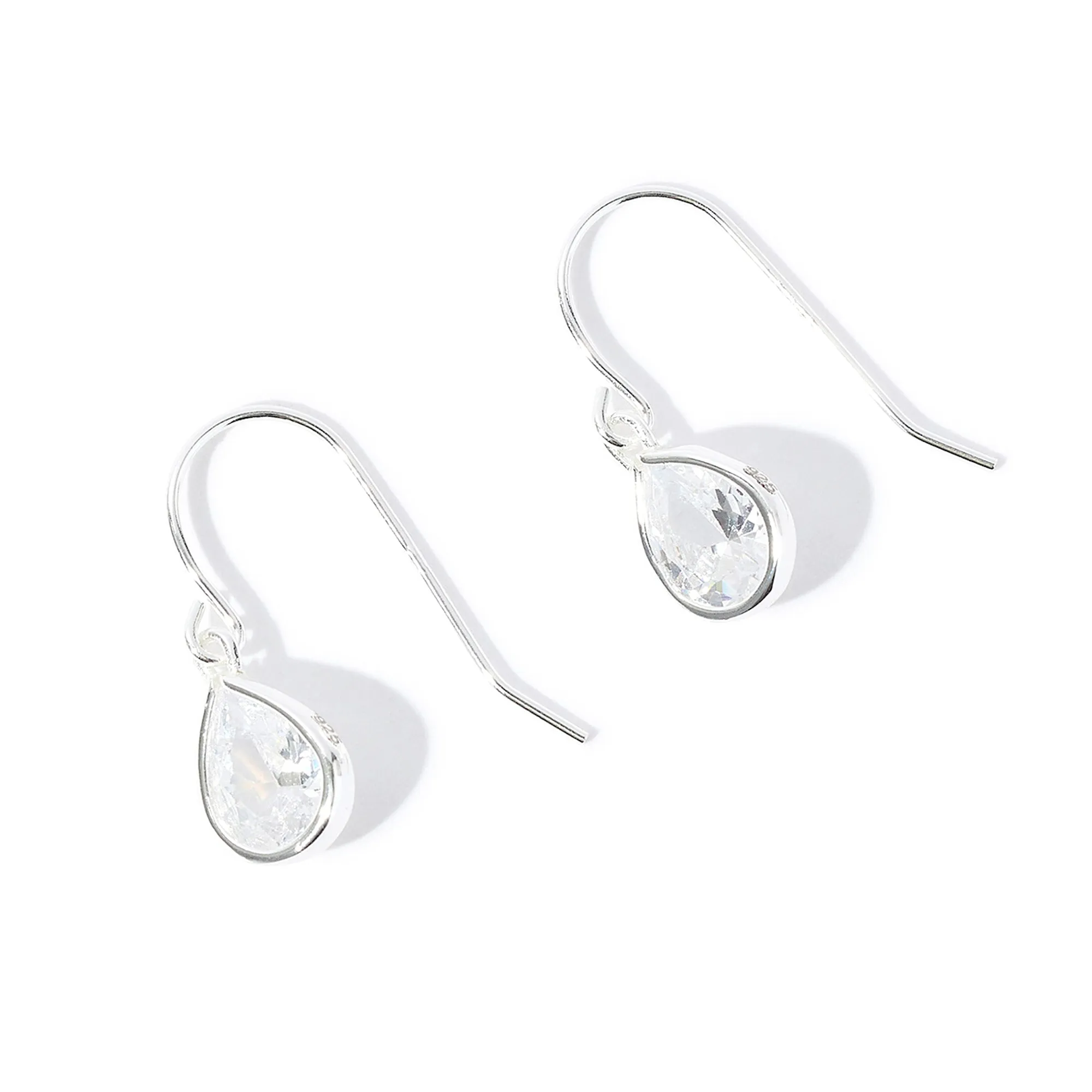 Sterling Silver Crystal Drop Earrings